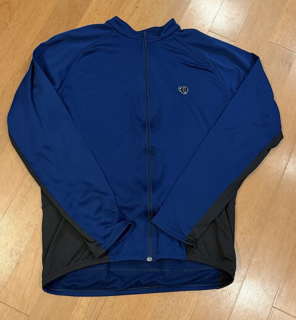 Pearl Izumi Select Thermal Cycling Jersey Mens XL Blue Full Zip Road Bike